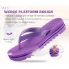 imageKuaiLu Womens Flip Flops Ladies Yoga Mat Platform Thong Sandals Dressy Womans Lightweight Summer Slip On Beach Flip Flop Sandles Soft Cushion Footbed Arch SupportPurple