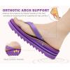 imageKuaiLu Womens Flip Flops Ladies Yoga Mat Platform Thong Sandals Dressy Womans Lightweight Summer Slip On Beach Flip Flop Sandles Soft Cushion Footbed Arch SupportPurple