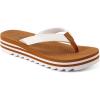 imageKuaiLu Womens Flip Flops Ladies Yoga Mat Platform Thong Sandals Dressy Womans Lightweight Summer Slip On Beach Flip Flop Sandles Soft Cushion Footbed Arch SupportWhite Khaki