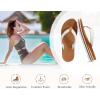 imageKuaiLu Womens Flip Flops Ladies Yoga Mat Platform Thong Sandals Dressy Womans Lightweight Summer Slip On Beach Flip Flop Sandles Soft Cushion Footbed Arch SupportWhite Khaki