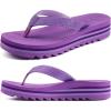imageKuaiLu Womens Flip Flops Ladies Yoga Mat Platform Thong Sandals Dressy Womans Lightweight Summer Slip On Beach Flip Flop Sandles Soft Cushion Footbed Arch SupportPurple