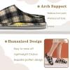 imageKuaiLu House Slippers for Women Comfortable Memory Foam Plaid Slipper Ladies Warm Fuzzy Plush Fur Lined Winter Home Shoes Orthotic Plantar Fasciitis Arch Support Indoor OutdoorPlush Grey