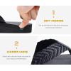 imageKuaiLu Mens Yoga Mat Leather Flip Flops Thong Sandals with Arch SupportLight Black