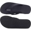 imageKuaiLu Mens Yoga Mat Leather Flip Flops Thong Sandals with Arch SupportLight Black