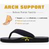 imageKuaiLu Mens Yoga Mat Leather Flip Flops Thong Sandals with Arch SupportLight Black