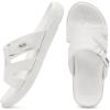 imageKuaiLu Womens Fashion Orthotic Slides Ladies Lightweight Athletic Yoga Mat Sandals Slip On Thick Cushion Slippers Sandals With Comfortable Plantar Fasciitis Arch SupportWhite