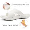 imageKuaiLu Womens Fashion Orthotic Slides Ladies Lightweight Athletic Yoga Mat Sandals Slip On Thick Cushion Slippers Sandals With Comfortable Plantar Fasciitis Arch SupportWhite