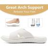 imageKuaiLu Womens Fashion Orthotic Slides Ladies Lightweight Athletic Yoga Mat Sandals Slip On Thick Cushion Slippers Sandals With Comfortable Plantar Fasciitis Arch SupportWhite