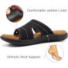imageKuaiLu Womens Fashion Orthotic Slides Ladies Lightweight Athletic Yoga Mat Sandals Slip On Thick Cushion Slippers Sandals With Comfortable Plantar Fasciitis Arch SupportBlack Khaki