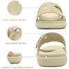 imageKuaiLu Womens Fashion Orthotic Slides Ladies Lightweight Athletic Yoga Mat Sandals Slip On Thick Cushion Slippers Sandals With Comfortable Plantar Fasciitis Arch SupportBeigenn