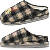 imageKuaiLu House Slippers for Women Comfortable Memory Foam Plaid Slipper Ladies Warm Fuzzy Plush Fur Lined Winter Home Shoes Orthotic Plantar Fasciitis Arch Support Indoor OutdoorPlush Grey
