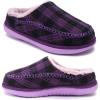imageKuaiLu Womens Clog Slippers with Comfy Memory FoamPurple Plaidchoose One Size Up