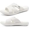 imageKuaiLu Womens Fashion Orthotic Slides Ladies Lightweight Athletic Yoga Mat Sandals Slip On Thick Cushion Slippers Sandals With Comfortable Plantar Fasciitis Arch SupportWhite