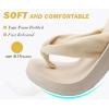 imageKuaiLu Flip Flops for Women with Arch Support Yoga Mat Comfortable Summer Beach Walking Thong Cushion Sandals Slip On Indoor OutdoorBeige