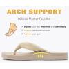 imageKuaiLu Flip Flops for Women with Arch Support Yoga Mat Comfortable Summer Beach Walking Thong Cushion Sandals Slip On Indoor OutdoorBeige