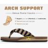 imageKuaiLu Flip Flops for Women with Arch Support Yoga Mat Comfortable Summer Beach Walking Thong Cushion Sandals Slip On Indoor OutdoorBrown Black