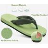 imageKuaiLu Flip Flops for Women with Arch Support Yoga Mat Comfortable Summer Beach Walking Thong Cushion Sandals Slip On Indoor OutdoorGreen