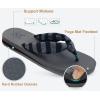 imageKuaiLu Flip Flops for Women with Arch Support Yoga Mat Comfortable Summer Beach Walking Thong Cushion Sandals Slip On Indoor OutdoorGrey Black