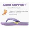 imageKuaiLu Flip Flops for Women with Arch Support Yoga Mat Comfortable Summer Beach Walking Thong Cushion Sandals Slip On Indoor OutdoorLight Purple