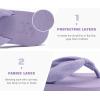 imageKuaiLu Flip Flops for Women with Arch Support Yoga Mat Comfortable Summer Beach Walking Thong Cushion Sandals Slip On Indoor OutdoorLight Purple