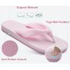 imageKuaiLu Flip Flops for Women with Arch Support Yoga Mat Comfortable Summer Beach Walking Thong Cushion Sandals Slip On Indoor OutdoorPink