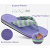 imageKuaiLu Flip Flops for Women with Arch Support Yoga Mat Comfortable Summer Beach Walking Thong Cushion Sandals Slip On Indoor OutdoorPurple Green