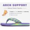 imageKuaiLu Flip Flops for Women with Arch Support Yoga Mat Comfortable Summer Beach Walking Thong Cushion Sandals Slip On Indoor OutdoorPurple Green