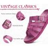 imageKuaiLu Gladiator Sandals for Women with Comfortable Arch Support Summer Beach Walking Fisherman Slides Boho Outfits Slip on Cushion Shoes Indoor OutdoorRose
