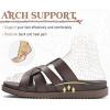 imageKuaiLu Gladiator Sandals for Women with Comfortable Arch Support Summer Beach Walking Fisherman Slides Boho Outfits Slip on Cushion Shoes Indoor OutdoorBrown