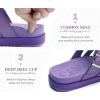 imageKuaiLu Gladiator Sandals for Women with Comfortable Arch Support Summer Beach Walking Fisherman Slides Boho Outfits Slip on Cushion Shoes Indoor OutdoorPurple