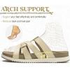imageKuaiLu Gladiator Sandals for Women with Comfortable Arch Support Summer Beach Walking Fisherman Slides Boho Outfits Slip on Cushion Shoes Indoor OutdoorBeige