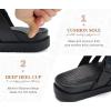 imageKuaiLu Gladiator Sandals for Women with Comfortable Arch Support Summer Beach Walking Fisherman Slides Boho Outfits Slip on Cushion Shoes Indoor OutdoorBlack