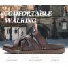 imageKuaiLu Gladiator Sandals for Women with Comfortable Arch Support Summer Beach Walking Fisherman Slides Boho Outfits Slip on Cushion Shoes Indoor OutdoorBrown