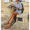 imageKuaiLu Gladiator Sandals for Women with Comfortable Arch Support Summer Beach Walking Fisherman Slides Boho Outfits Slip on Cushion Shoes Indoor OutdoorKhaki