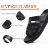 imageKuaiLu Gladiator Sandals for Women with Comfortable Arch Support Summer Beach Walking Fisherman Slides Boho Outfits Slip on Cushion Shoes Indoor OutdoorBlack