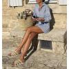 imageKuaiLu Gladiator Sandals for Women with Comfortable Arch Support Summer Beach Walking Fisherman Slides Boho Outfits Slip on Cushion Shoes Indoor OutdoorBeige