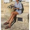 imageKuaiLu Gladiator Sandals for Women with Comfortable Arch Support Summer Beach Walking Fisherman Slides Boho Outfits Slip on Cushion Shoes Indoor OutdoorBrown