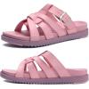 imageKuaiLu Gladiator Sandals for Women with Comfortable Arch Support Summer Beach Walking Fisherman Slides Boho Outfits Slip on Cushion Shoes Indoor OutdoorPink