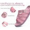 imageKuaiLu Gladiator Sandals for Women with Comfortable Arch Support Summer Beach Walking Fisherman Slides Boho Outfits Slip on Cushion Shoes Indoor OutdoorPink