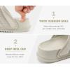 imageKuaiLu Mens Casual Sandals with Comfortable Orthopedic Arch Support Summer Beach Walking Shoes Cushion Slides Slip on Indoor OutdoorBeige
