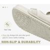 imageKuaiLu Mens Casual Sandals with Comfortable Orthopedic Arch Support Summer Beach Walking Shoes Cushion Slides Slip on Indoor OutdoorBeige