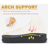 imageKuaiLu Mens Casual Sandals with Comfortable Orthopedic Arch Support Summer Beach Walking Shoes Cushion Slides Slip on Indoor OutdoorBlack