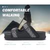 imageKuaiLu Mens Casual Sandals with Comfortable Orthopedic Arch Support Summer Beach Walking Shoes Cushion Slides Slip on Indoor OutdoorBlack