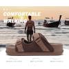 imageKuaiLu Mens Casual Sandals with Comfortable Orthopedic Arch Support Summer Beach Walking Shoes Cushion Slides Slip on Indoor OutdoorBrown