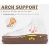 imageKuaiLu Mens Casual Sandals with Comfortable Orthopedic Arch Support Summer Beach Walking Shoes Cushion Slides Slip on Indoor OutdoorBrown