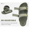 imageKuaiLu Mens Casual Sandals with Comfortable Orthopedic Arch Support Summer Beach Walking Shoes Cushion Slides Slip on Indoor OutdoorGreen