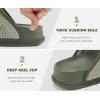 imageKuaiLu Mens Casual Sandals with Comfortable Orthopedic Arch Support Summer Beach Walking Shoes Cushion Slides Slip on Indoor OutdoorGreen