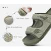 imageKuaiLu Mens Casual Sandals with Comfortable Orthopedic Arch Support Summer Beach Walking Shoes Cushion Slides Slip on Indoor OutdoorGreen