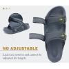 imageKuaiLu Mens Casual Sandals with Comfortable Orthopedic Arch Support Summer Beach Walking Shoes Cushion Slides Slip on Indoor OutdoorGrey