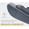 imageKuaiLu Mens Casual Sandals with Comfortable Orthopedic Arch Support Summer Beach Walking Shoes Cushion Slides Slip on Indoor OutdoorGrey